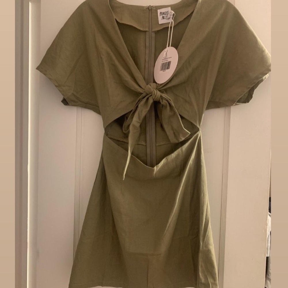 Princess Poly Kiss Land Tie Front Mini Dress NWT